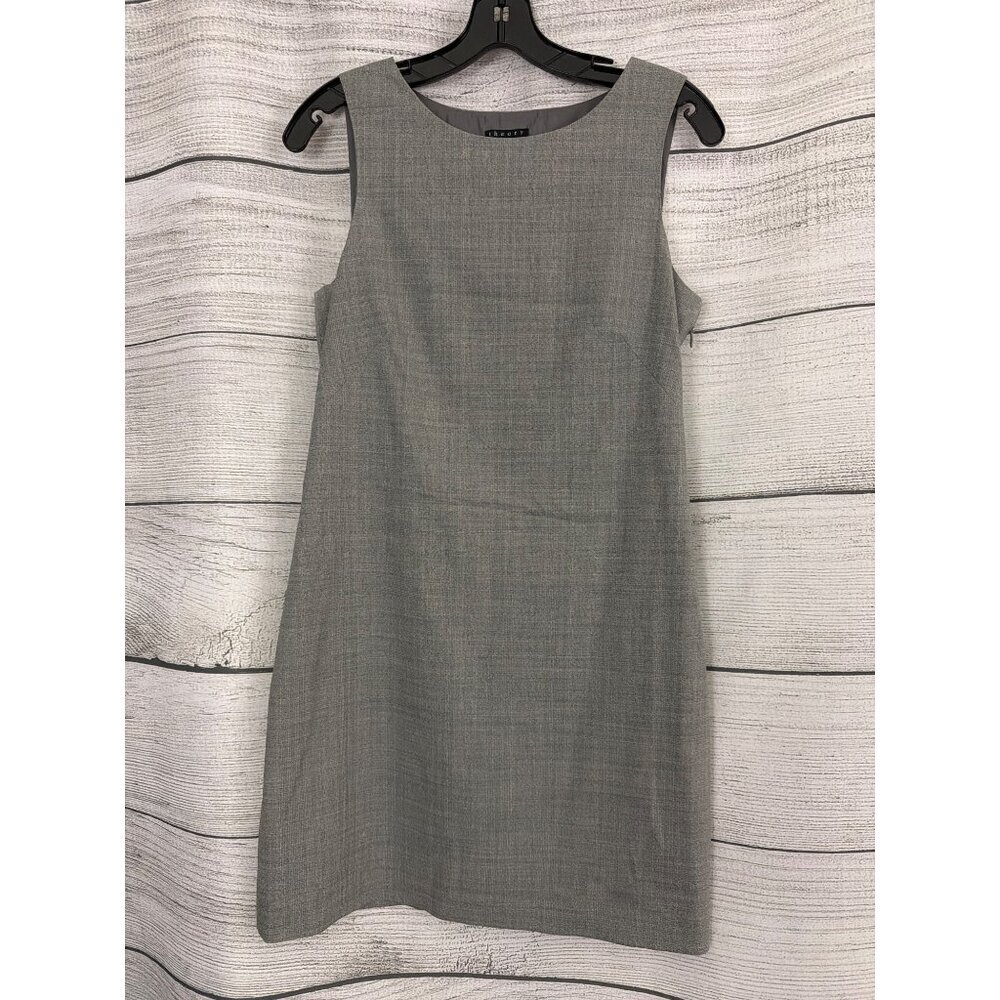 Theory Gray Sleeveless Shift Dress Size 6